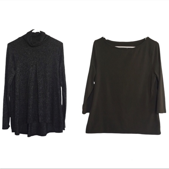 Merona Tops - Merona Shirts Bundle of Two Tops Turtleneck Cowl Neck Large Soft